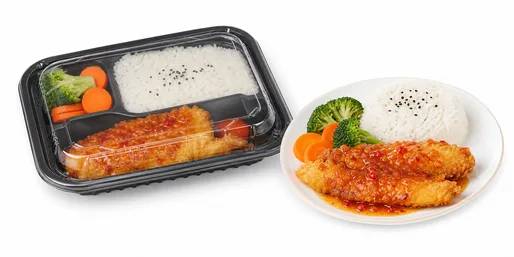 Crispy Spicy Fish Fillet Rice Meal